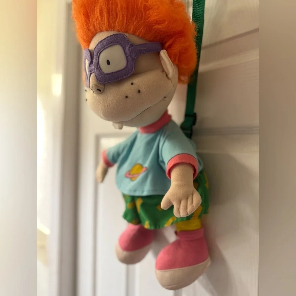 Rugrats Chuckie Plush Toy Doll Backpack 1998 Nickelodeon Viacom